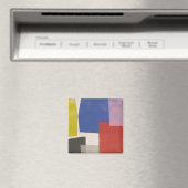 Foolscap - Moderne Farbblöcke Magnet (In Situ (Geschirrspüler))