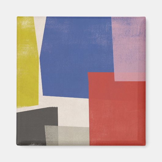 Foolscap - Moderne Farbblöcke Magnet (Vorne)