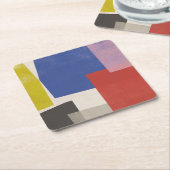 Foolscap - Moderne Farbblöcke Rechteckiger Pappuntersetzer (angewinkelt)