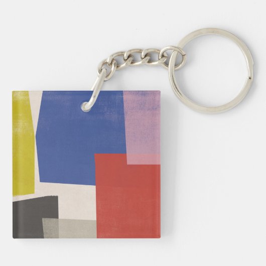 Foolscap - Moderne Farbblöcke Schlüsselanhänger (Rückseite)