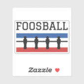 Foosball Black Custom-Cut Vinyl Sticker (Blatt)