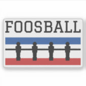 Foosball Black Custom-Cut Vinyl Sticker (Vorderseite)