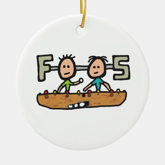 Foosball Keramik Ornament (Vorne)