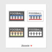 Foosball Retro Aufkleber (Blatt)