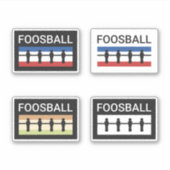 Foosball Retro Aufkleber (Vorderseite)