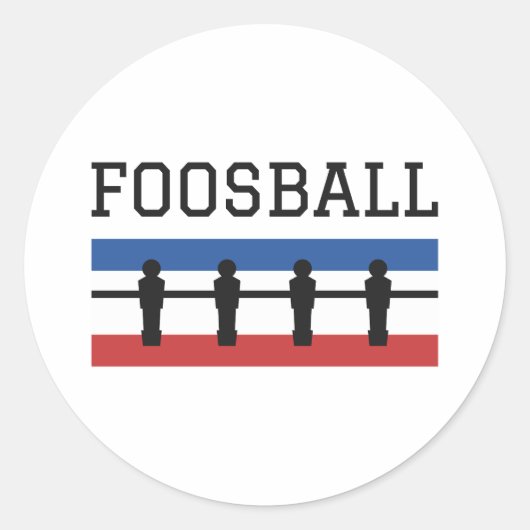 Foosball Retro Runder Aufkleber (Vorderseite)