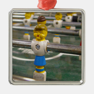 Foosball Silbernes Ornament