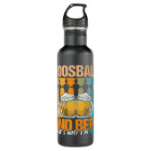 Foosball und Bier das, warum ich hier Design foosb Edelstahlflasche (Vorderseite)