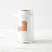 Foot-2 gebrochene Zehe Bierglas (Vorderseite Links)