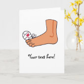 Foot-2 gebrochene Zehe Karte (Gelbe Blume)