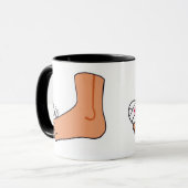 Foot-2 gebrochene Zehe Tasse (Vorderseite Links)