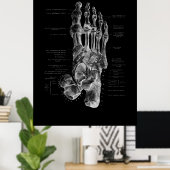 Foot Bones Anatomy Podiatrist Poster (Heimbüro)