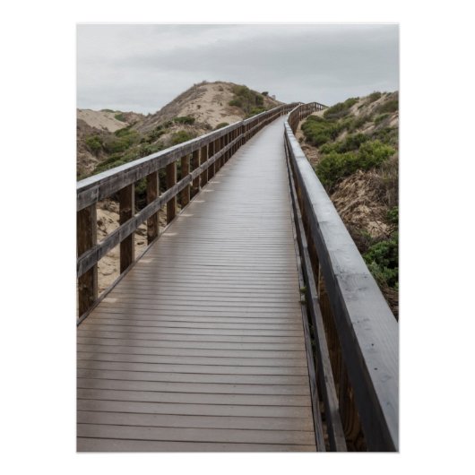 Foot Bridge at Oso Flaco Staat Park Poster (Vorderseite)