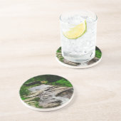 Foot Bridge Over Rocky Stream and Falls Abstrakt Sandstein Untersetzer (Seite)