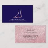 Foot Care Podiatrie Doktor Navy Pink Visitenkarte (Vorne/Hinten)