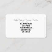 Foot Care Specialist Visitenkarte (Rückseite)