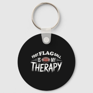 Foot Flag Ball ist meine Therapie Lustiger Flag Fo Schlüsselanhänger