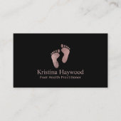 Foot Health Practitioner Moderne Rose Gold & Black Visitenkarte (Vorderseite)