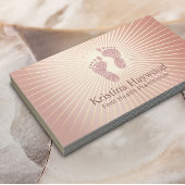 Foot Health Practitioner Moderne Rose Gold Therapi Visitenkarte