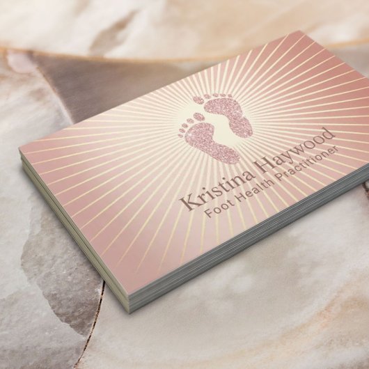 Foot Health Practitioner Moderne Rose Gold Therapi Visitenkarte