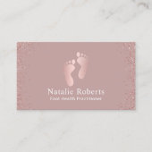Foot Healthcare Practitioner Dusty Rose Gold Visitenkarte (Vorderseite)