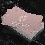 Foot Healthcare Practitioner Dusty Rose Gold Visitenkarte<br><div class="desc">Foot Health Practitioner Dusty Rose Gold Business Cards.</div>