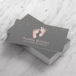 Foot Healthcare Practitioner Gray & Rose Gold Visitenkarte<br><div class="desc">Foot Health Practitioner Gray & Rose Gold Business Cards.</div>