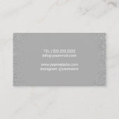 Foot Healthcare Practitioner Modernes Silver Visitenkarte (Rückseite)