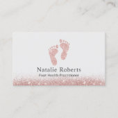 Foot Healthcare Practitioner Rose Gold Glitter Visitenkarte (Vorderseite)