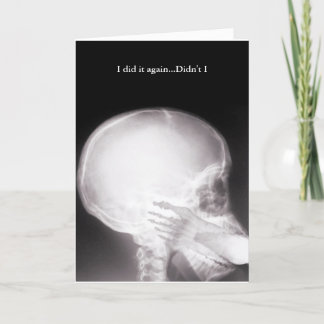 Foot in Mouth Xray Apology Karte
