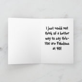 FOOT IN MOUTH-YOU LOOK FABULOUS ON BIRTHDAY KARTE (Innenseite)