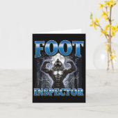 Foot Inspector Funny Werewolf Meme Karte (Gelbe Blume)