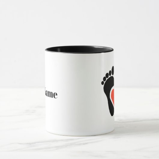 Foot-Liebe oder podiatristische Tasse (Zentrum)