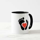 Foot-Liebe oder podiatristische Tasse (VorderseiteRechts)