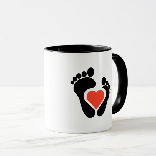 Foot-Liebe oder podiatristische Tasse (VorderseiteRechts)
