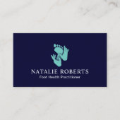 Foot Massage Health Care Practitioner Aquamarin &  Visitenkarte (Vorderseite)