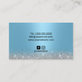 Foot Massage Practitioner Moderner Light Blue Well Visitenkarte (Rückseite)