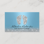 Foot Massage Practitioner Moderner Light Blue Well Visitenkarte (Vorderseite)