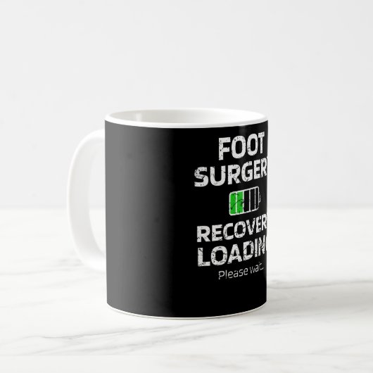 Foot Operation Erholung Geschenke| Zerbrochene Ope Kaffeetasse (Vorderseite Links)
