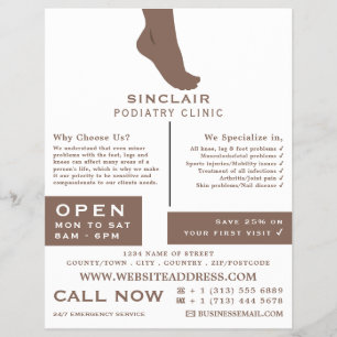 Foot Portrait, Podiatrie-Klinik, Podiatrist Flyer