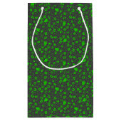 Foot prints, 01b.green DGrey BG Kleine Geschenktüte (Rückseite)