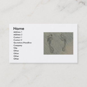 Foot Prints Business Card Visitenkarte
