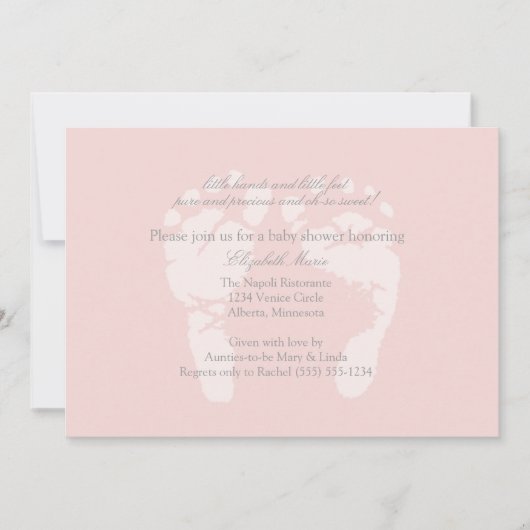 Foot Prints Einladung oder Ankündigung (Vorderseite)