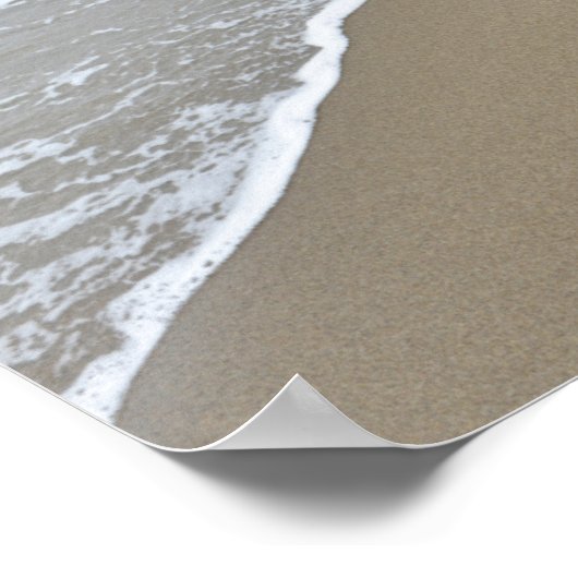 Foot prints in the sand. poster (Ecke)