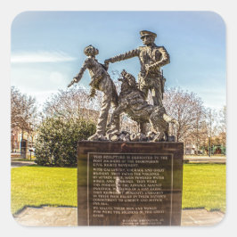 Foot Soldiers in Kelly Ingram Park Quadratischer Aufkleber