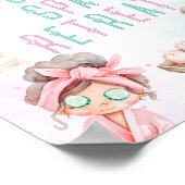 Foot Spa Retreat Spa party kids Birthday Poster (Ecke)