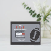 FOOTBAL Bar Mitzvah Einladung Antwortkarte (Stehend Vorderseite)