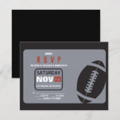 FOOTBAL Bar Mitzvah Einladung Antwortkarte (Vorne/Hinten)