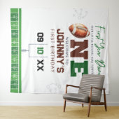 Football 1st Birthday Photo Backdrop Wandteppich (Beispiel (Horizontal))
