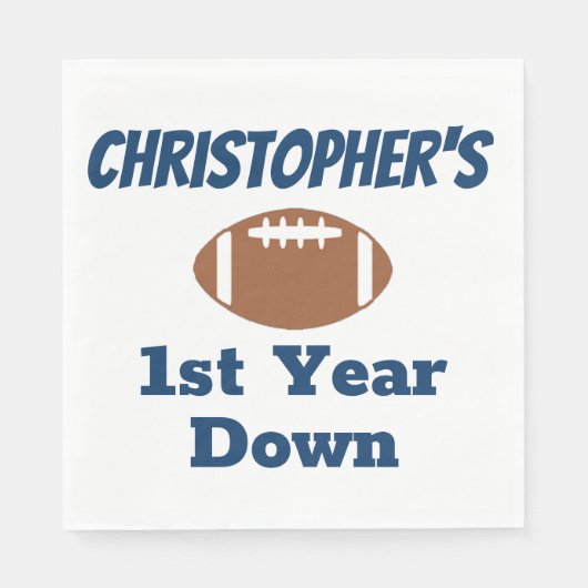 Football 1st Birthday Serviette (Vorderseite)